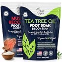 Tea Tree & Muscle Recovery Epsom Salt Foot Soak Combo Promotes Relaxation