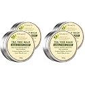 Tea Tree Oil Balm, Itchy Skin Relief for Soothing Rashes, Jock Itch, Athlete's Foot, Folliculitis, Bug Bites. Natural Formula for Dry Sensitive Skin | Safe for All Ages 4pack