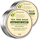 Tea Tree Oil Balm, Itchy Skin Relief for Soothing Rashes, Jock Itch, Athlete's Foot, Folliculitis, Bug Bites. Natural Formula for Dry Sensitive Skin | Safe for All Ages 2pack