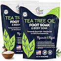 Tea Tree Oil Epsom Salt Foot Soak for Toenail Fungus Treatment, Tired Feet