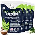 Tea Tree Oil Epsom Salt Foot Soak for Toenail Fungus Treatment, Tired Feet
