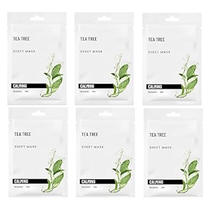 tea tree facial serum sheet mask pack of 6