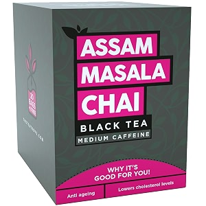 the tea trove assam masala tea bag 21 tea bags organic assam tea bags with cinnamon cardamom clove and ginger for rich and flavorful hot masala chai or iced chi tea for weight loss