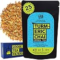 The Tea Trove - Herbal Turmeric Tea Chai | Golden Milk Tea | Superfood Blend of Natural Turmeric, Cinnamon, Ginger, Black Pepper for Immunity, Overnight Detox and Joint Support | (50gm, 25 Cups)