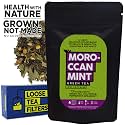 The Tea Trove - Organic Moroccan Mint Green Tea with Chamomile Spearmint and Peppermint and with Loose Tea Filter for Healthy BP, Digestion &amp; Immunity (100 Gm,62 Cups)