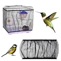 Teaaha Adjustable Bird Cage Seed Catcher Guard Black Bird Cage Net Cover, Durable Washable Breathable Bird Cage Skirt Elastic Band Mesh Birdcage Covers for Parrot Parakeet Macaw Cages