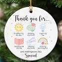 Teacher Ornaments for Christmas Tree 2026 - Christmas Teacher Gifts