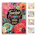 Teacher Planner 2026-2027 Academic Year, 11" x 8.5" Spiral Bound Lesson Plan Book with 9 Periods Jul 2026 - Jun 2027, Weekly & Monthly Organizer with 168 Pages, Floral Peony Pattern