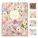 Teacher Planner 2026-2027 Academic Year, 11" x 8.5" Spiral Bound Lesson Plan Book with 9 Periods Jul 2026 - Jun 2027, Weekly & Monthly Organizer with 168 Pages, Floral Flower-print pattern