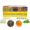 TEACURRY Chamomile Green Tea (30 Tea Bags) - Helps with Sleep, Relaxation - Organic Chamomile Green Tea Bags