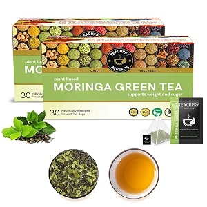 teacurry moringa green tea - 60 tea bags  helps with skin glow weight  moringa tea bags  100 natural 100 gm
