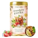 TEACURRY Strawberry Instant Iced Tea Mix (160 Gram)-Ice Brew, Cold Brew, Strong And Highly Flavourful, No Artificial Ingredients-Instant Ice Black Tea Powder With Natural Strawberry Flavour