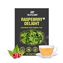 TEAFLOOR 100% Dried Raspberry Delight Green Tea ||Raspberry Pregnancy Tea, /50 Cups, Strengthens And Tone Uterus, Caffeine Free, Sweet From Organic Stevia, Helps Women Health ||,200 Grams