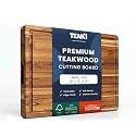 Teakhaus Edge-Grain Teak Wood Carving Board with Juice Groove, Small