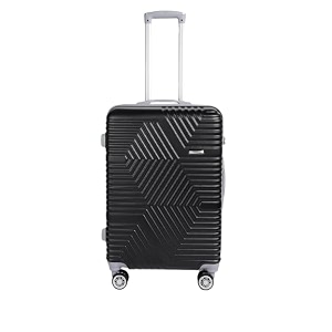 teakwood leathers_black series luggage polypropylene hard case suitcase eight wheel trolley bag for unisex  hard side cabin bag set  2 set