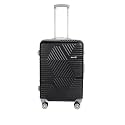 TEAKWOOD LEATHERS_Black Series Luggage Polypropylene Hard Case Suitcase Eight Wheel Trolley Bag for Unisex | Hard Side Cabin Bag Set | 2 Set