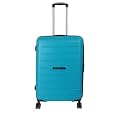 TEAKWOOD LEATHERS Unisex Textured Hard-Sided Cabin Trolley Travel Bag (Aqua Blue)