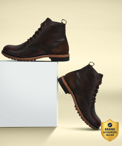 Teakwood Leathers Men Brown Solid Genuine Leather