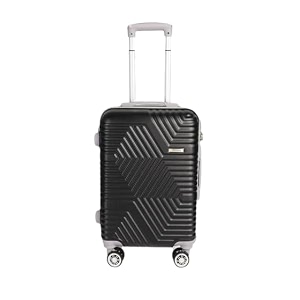 teakwood leathers unisex blue textured hard-sided cabin trolley bag