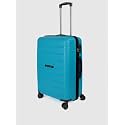 TEAKWOOD LEATHERS_ Unisex Vibes_Aqua Textured Hard-Sided Medium Trolley Bag