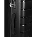 Teakwood Leathers_ Unisex Vibes_Black Textured Hard-Sided Cabin Trolley Bag