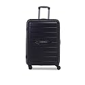 TEAKWOOD LEATHERS_ Unisex Vibes_Black Textured Hard-Sided Cabin Trolley Bag_Large