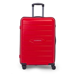 teakwood leathers_ unisex vibes_red textured hard-sided medium trolley bag
