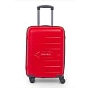 TEAKWOOD LEATHERS_ Unisex Vibes_Red Textured Hard-Sided Cabin Trolley Bag
