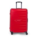 TEAKWOOD LEATHERS_ Unisex Vibes_Red Textured Hard-Sided Medium Trolley Bag