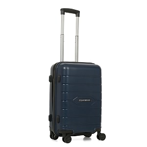 teakwood leathers unisex vibes series trolley bag  luggage polyester hard case suitcase  8 wheels trolley amp tourist bags 55 cm blue