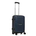 TEAKWOOD LEATHERS Unisex Vibes Series Trolley Bag | Luggage Polyester Hard Case Suitcase | 8 Wheels Trolley &amp; Tourist Bags (55 CM, Blue)