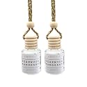 Teakwood and Mahogany Car Air Hanging Essential Oil Diffuser, Car Air Freshener Diffuser with Long Lasting Essential Oils, Aromatherapy Vehicle Diffuser, Long Lasting by Simplee Goods, Clear