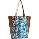 TEAL BY CHUMBAK Women's Office Tote Bag, Printed Canvas Shoulder Bag for College, Work and Travel, Stylish and Durable with Laptop Compartment