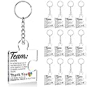 Team Appreciation Gifts Bulk Thank You Keychains for Coworkers