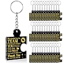 Team Appreciation Gifts Bulk Thank You Keychains for Coworkers