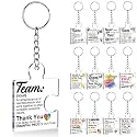 Team Appreciation Gifts Bulk Thank You Keychains for Coworkers