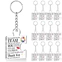 Team Appreciation Gifts Bulk Thank You Keychains for Coworkers