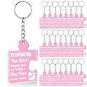 Team Appreciation Gifts Bulk Thank You Keychains for Coworkers