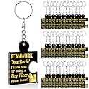 Team Appreciation Gifts Bulk Thank You Keychains for Coworkers