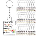 Team Appreciation Gifts Bulk Thank You Keychains for Coworkers