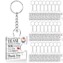 Team Appreciation Gifts Bulk Thank You Keychains for Coworkers