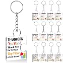 Team Appreciation Gifts Bulk Thank You Keychains for Coworkers