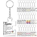 Team Appreciation Gifts Bulk Thank You Keychains for Coworkers