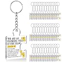 Team Appreciation Gifts Bulk Thank You Keychains for Coworkers
