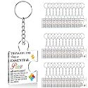 Team Appreciation Gifts Bulk Thank You Keychains for Coworkers