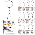 Team Appreciation Gifts Bulk Thank You Keychains for Coworkers