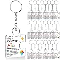Team Appreciation Gifts Bulk Thank You Keychains for Coworkers