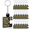 Team Appreciation Gifts Bulk Thank You Keychains for Coworkers