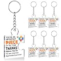 Team Appreciation Gifts Bulk Thank You Keychains for Coworkers