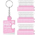 Team Appreciation Gifts Bulk Thank You Keychains for Coworkers